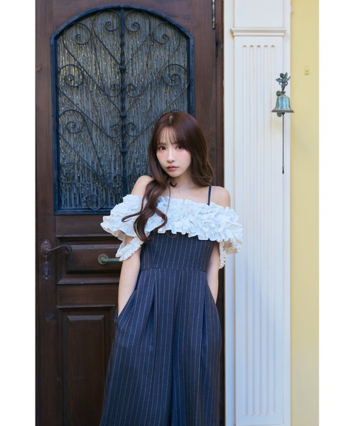 ワンピース Mistreass BI-COLOR FRILL ALL IN ONE BI-COLOR FRILL ALL IN ONE（つなぎ/オールインワン）｜MISTREASS