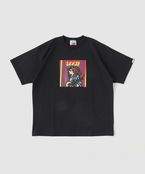 CITY COUNTRY CITY(シティーカントリーシティー)の「CCC x BOB MARLEY LIVE! Tsh(Tシャツ/カットソー・メンズ・ホワイト/ブラック・LARGE/MEDIUM)」の1枚目の写真