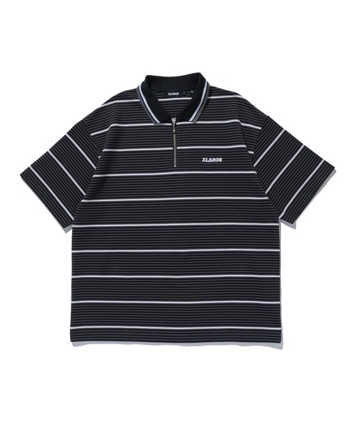 XLARGE(エクストララージ)の「STRIPE ZIP POLO SHIRT(Tシャツ/カットソー・メンズ・ブラック/グレー・S/M/L/XL)」の10枚目の写真