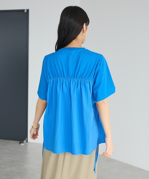 CRAFT STANDARD BOUTIQUE(クラフトスタンダードブティック)の「ギャザーデザインプルオーバー(Tシャツ/カットソー・レディース・ブラック/ライトグリーン/ブルー・FREE)」の7枚目の写真