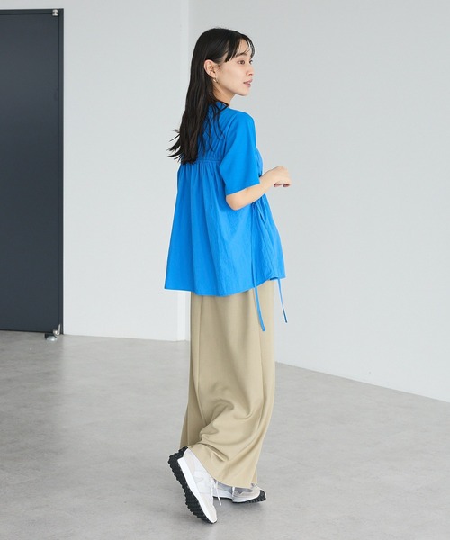 CRAFT STANDARD BOUTIQUE(クラフトスタンダードブティック)の「ギャザーデザインプルオーバー(Tシャツ/カットソー・レディース・ブラック/ライトグリーン/ブルー・FREE)」の11枚目の写真