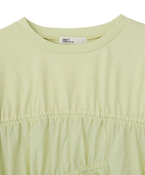 CRAFT STANDARD BOUTIQUE(クラフトスタンダードブティック)の「ギャザーデザインプルオーバー(Tシャツ/カットソー・レディース・ブラック/ライトグリーン/ブルー・FREE)」の15枚目の写真