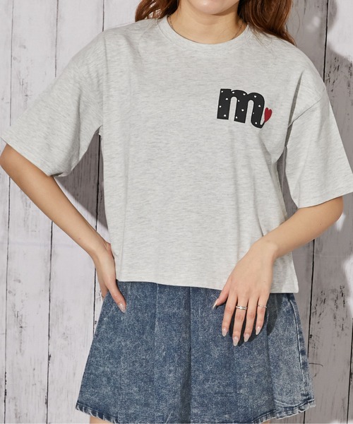 GORGE（ゴージ）の「《ハートロゴ刺繍》Ｔシャツ／ストリート×フェミニン／春夏／全3色（Tシャツ/カットソー・レディース・オフホワイト/ブラック/オートミール・F）」の3枚目の写真