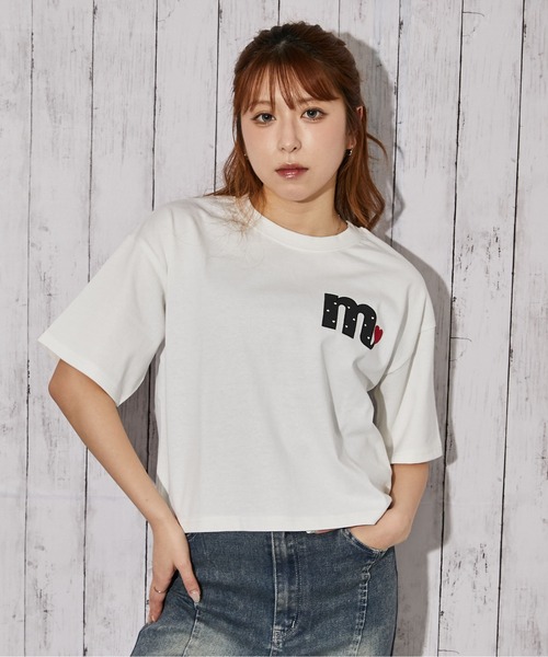 GORGE（ゴージ）の「《ハートロゴ刺繍》Ｔシャツ／ストリート×フェミニン／春夏／全3色（Tシャツ/カットソー・レディース・オフホワイト/ブラック/オートミール・F）」の6枚目の写真