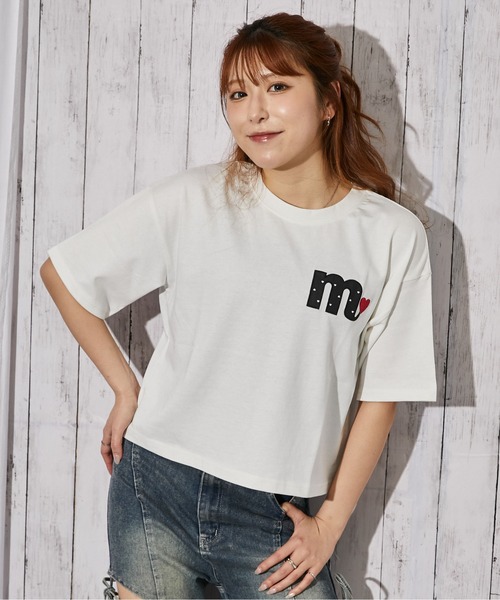 GORGE（ゴージ）の「《ハートロゴ刺繍》Ｔシャツ／ストリート×フェミニン／春夏／全3色（Tシャツ/カットソー・レディース・オフホワイト/ブラック/オートミール・F）」の7枚目の写真