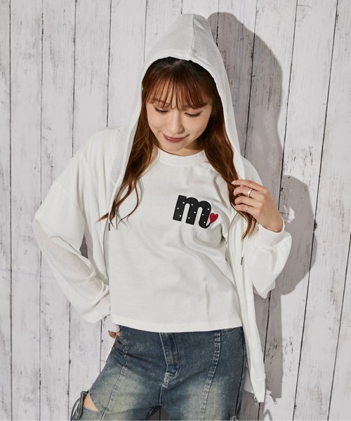 GORGE（ゴージ）の「《ハートロゴ刺繍》Ｔシャツ／ストリート×フェミニン／春夏／全3色（Tシャツ/カットソー・レディース・オフホワイト/ブラック/オートミール・F）」の8枚目の写真