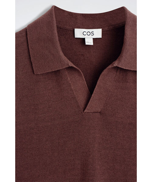 COS(コス)の「ニットリネンポロシャツ(Tシャツ/カットソー・メンズ・ブラウン/ベージュ系その他/ダークグリーン・L/XL/XS/S/M)」の15枚目の写真