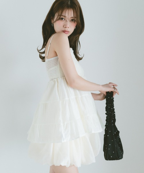 VANNIE U(ヴァニーユー)の「ティアードシフォンキャミソールチュニック(キャミソール・レディース・ライトピンク/ライトブルー/アイボリー・FREE)」の21枚目の写真