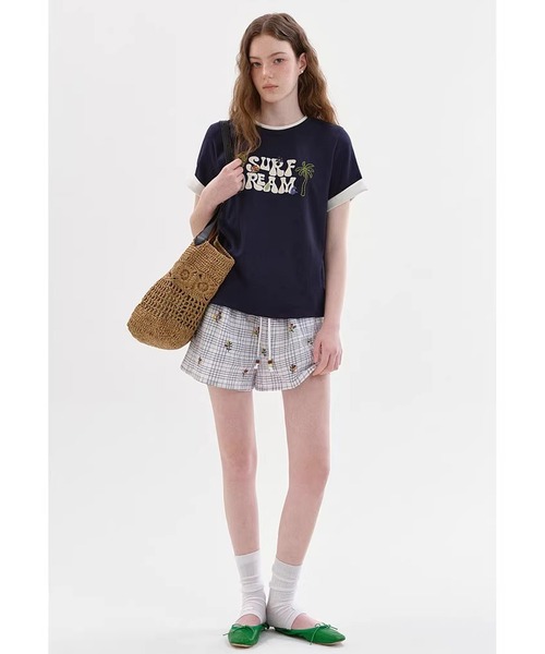 Fano Studios(ファノ ストゥディオズ)の「ロゴデザイン ロールアップ Tシャツ FX26S048【Fano Studios】【2026SS】(Tシャツ/カットソー・レディース・ネイビー・L/M/S)」の2枚目の写真