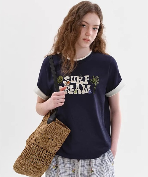 Fano Studios(ファノ ストゥディオズ)の「ロゴデザイン ロールアップ Tシャツ FX26S048【Fano Studios】【2026SS】(Tシャツ/カットソー・レディース・ネイビー・L/M/S)」の4枚目の写真