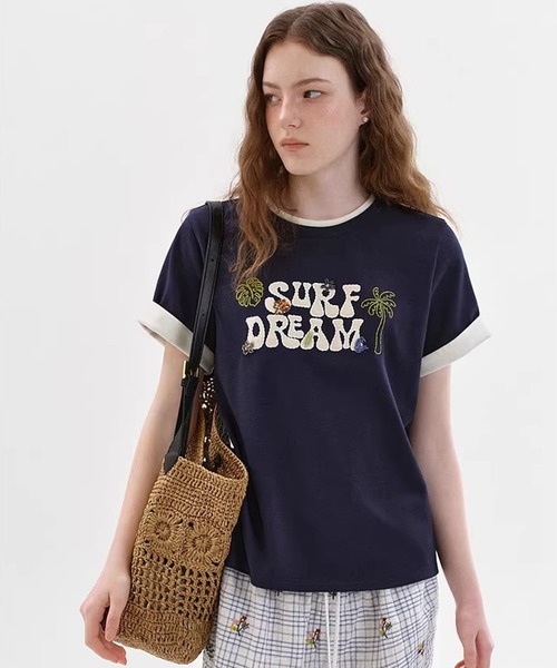 Fano Studios(ファノ ストゥディオズ)の「ロゴデザイン ロールアップ Tシャツ FX26S048【Fano Studios】【2026SS】(Tシャツ/カットソー・レディース・ネイビー・L/M/S)」の5枚目の写真