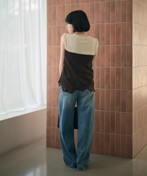 LAULEN(ローレン)の「2way lace hem mini skirt /2wayレースニュアンスヘムミニスカート(スカート・レディース・ホワイト/ブラウン/ブラック/グレー・FREE)」の18枚目の写真