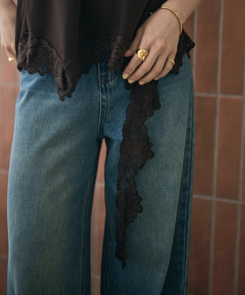 LAULEN(ローレン)の「2way lace hem mini skirt /2wayレースニュアンスヘムミニスカート(スカート・レディース・ホワイト/ブラウン/ブラック/グレー・FREE)」の20枚目の写真