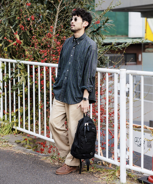 FREAK'S STORE（フリークスストア）の「GREGORY × FREAK'S STORE/グレゴリー 別注 FINE DAY LEATHER PATCH/別注 ファインデイ レザーパッチ/バックパック/A4サイズバッグ/マザーズバッグ（バックパック/リュック・レディース・ベージュ/ブラック・ONE SIZE）」の12枚目の写真