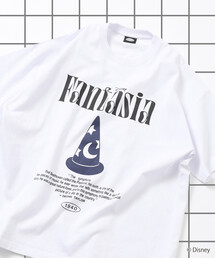 限定展開/DISNEY ディズニー/別注 ビッグシルエット フロントプリント クルーネック Tシャツ/ファンタジア/Sorcerer Hat