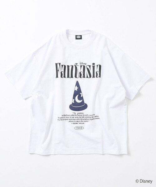 FREAK'S STORE(フリークスストア)の「限定展開/DISNEY ディズニー/別注 ビッグシルエット フロントプリント クルーネック Tシャツ/ファンタジア/Sorcerer Hat(Tシャツ/カットソー・メンズ・ブラック/ピンク/ホワイト/ネイビー・LARGE/MEDIUM/SMALL)」の5枚目の写真