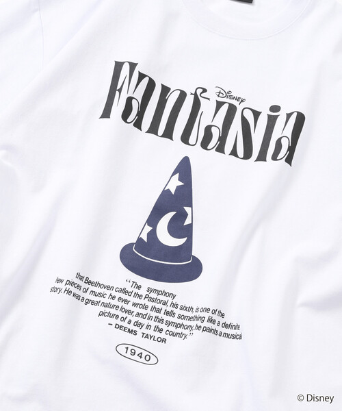 FREAK'S STORE(フリークスストア)の「限定展開/DISNEY ディズニー/別注 ビッグシルエット フロントプリント クルーネック Tシャツ/ファンタジア/Sorcerer Hat(Tシャツ/カットソー・メンズ・ブラック/ピンク/ホワイト/ネイビー・LARGE/MEDIUM/SMALL)」の8枚目の写真