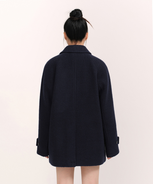 MUSINSA STANDARD WOMAN（ムシンサスタンダードウーマン）の「ウィメンズウールブレンドブークルハーフダッフルコート[ネイビー]（チェスターコート・レディース・その他・LARGE/X-SMALL/SMALL/MEDIUM）」の7枚目の写真