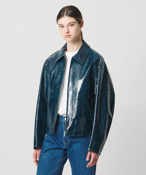 LOEFF（ロエフ）の「＜LOEFF＞CRAKLE OCEAN ジャケット UNISEX（その他アウター・レディース・ネイビー・0/1/2）」の2枚目の写真