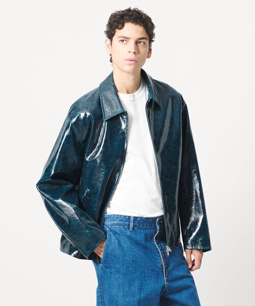 LOEFF（ロエフ）の「＜LOEFF＞CRAKLE OCEAN ジャケット UNISEX（その他アウター・レディース・ネイビー・0/1/2）」の5枚目の写真