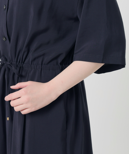 SLOBE IENA(スローブイエナ)の「《WEB限定/追加》ハーフスリーブオールインワン(つなぎ/オールインワン・レディース・ネイビー・38/36)」の10枚目の写真