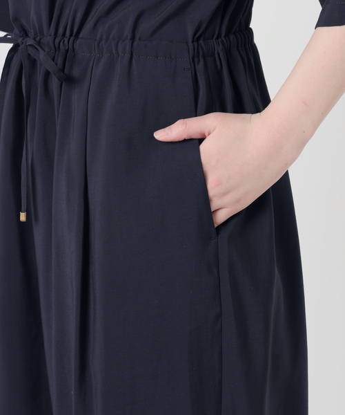 SLOBE IENA(スローブイエナ)の「《WEB限定/追加》ハーフスリーブオールインワン(つなぎ/オールインワン・レディース・ネイビー・38/36)」の9枚目の写真