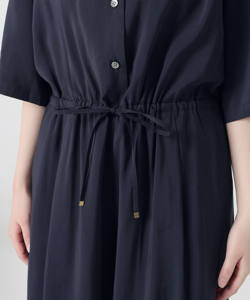 SLOBE IENA(スローブイエナ)の「《WEB限定/追加》ハーフスリーブオールインワン(つなぎ/オールインワン・レディース・ネイビー・38/36)」の7枚目の写真