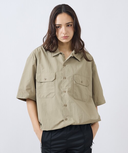 DICKIES/ディッキーズ】 ナイロンリラックスワークシャツ/ 半袖