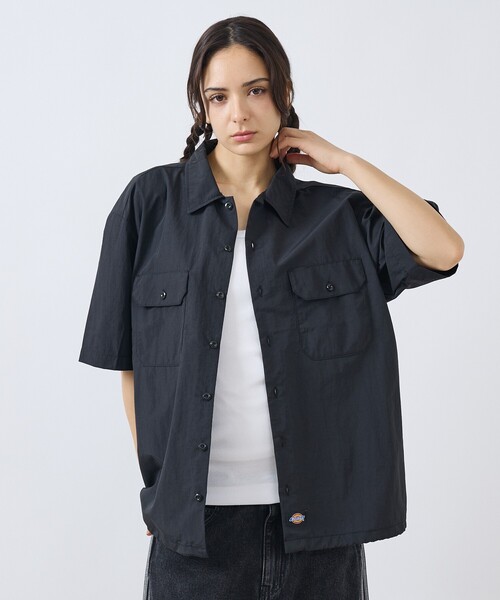 DICKIES/ディッキーズ】 ナイロンリラックスワークシャツ/ 半袖