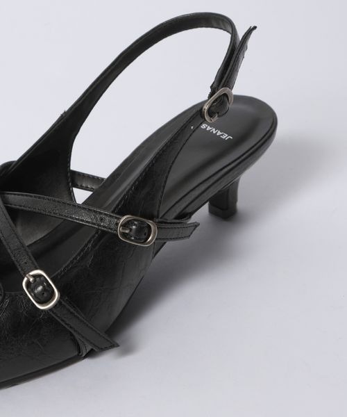 JEANASIS(ジーナシス)の「レースアップポインテッドミュール/657166(パンプス・レディース・ブラック/ブルー・LARGE/MEDIUM)」の7枚目の写真