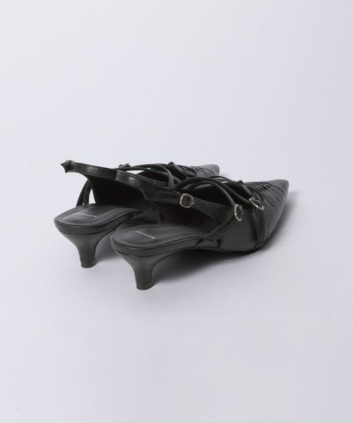 JEANASIS(ジーナシス)の「レースアップポインテッドミュール/657166(パンプス・レディース・ブラック/ブルー・LARGE/MEDIUM)」の5枚目の写真