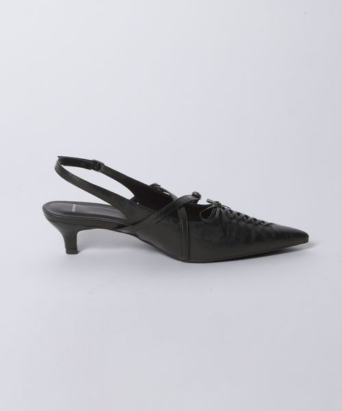 JEANASIS(ジーナシス)の「レースアップポインテッドミュール/657166(パンプス・レディース・ブラック/ブルー・LARGE/MEDIUM)」の4枚目の写真