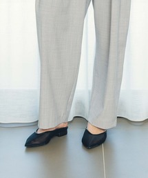 チュールフラットミュール