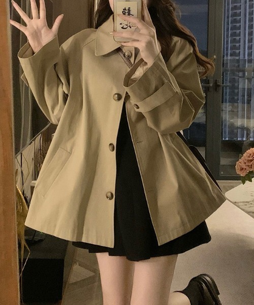 FAVORITO（ファヴォリート）の「トレンチコートジャケット（トレンチコート・レディース・ベージュ・L/M/S）」の3枚目の写真