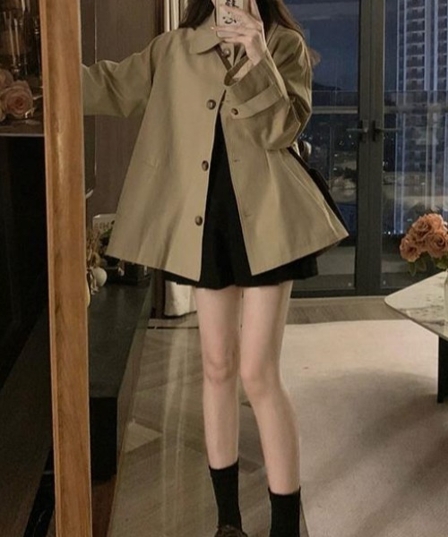 FAVORITO（ファヴォリート）の「トレンチコートジャケット（トレンチコート・レディース・ベージュ・L/M/S）」の6枚目の写真