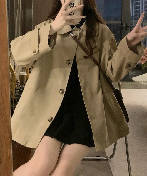FAVORITO（ファヴォリート）の「トレンチコートジャケット（トレンチコート・レディース・ベージュ・L/M/S）」の2枚目の写真