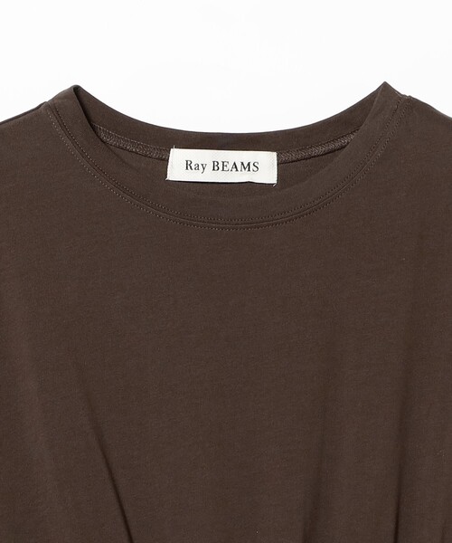 Ray BEAMS(レイビームス)の「ティアード 切り替え フレンチ スリーブ ワンピース(ワンピース・レディース・ブラック/ダークブラウン・ONE SIZE)」の14枚目の写真