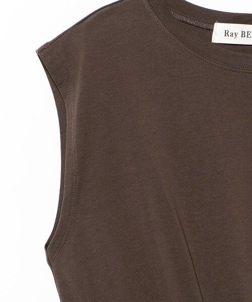 Ray BEAMS(レイビームス)の「ティアード 切り替え フレンチ スリーブ ワンピース(ワンピース・レディース・ブラック/ダークブラウン・ONE SIZE)」の15枚目の写真