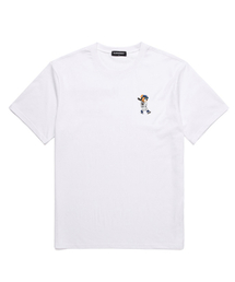 MINI BASEBALL BAER オーバーサイズ 半袖Tシャツ (VNDTS217) ホワイト