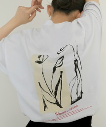 hellam（へラム）の「【hellam×pinmyself】フラワーアートTシャツ（Tシャツ/カットソー）」