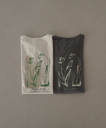 hellam（へラム）の「【hellam×pinmyself】フラワーアートTシャツ（Tシャツ/カットソー）」