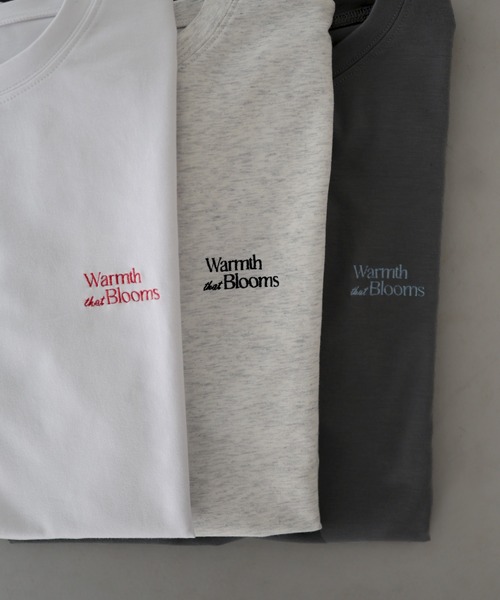 hellam（へラム）の「【hellam×pinmyself】フラワーアートTシャツ（Tシャツ/カットソー・レディース・チャコール/オートミール/イエロー/ホワイト/ブラウン/ブルー・FREE）」の10枚目の写真