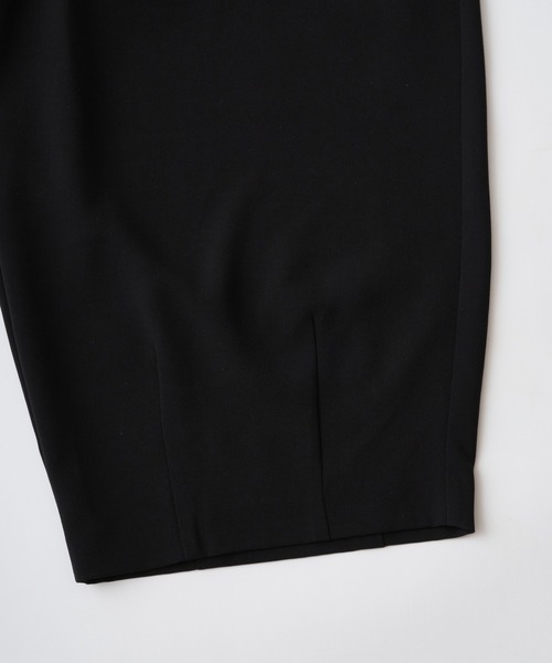 ADAM PATEK(アダムパテック)の「ADAMPATEK/twill cropped wide easy trousers/ドライツイルクロップドワイドイージーパンツ(AP2618034)(その他パンツ・レディース・グレー/ブラック・2/1)」の6枚目の写真