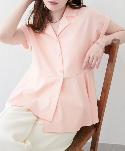 natural couture(ナチュラルクチュール)の「イレヘムカットソートップス(Tシャツ/カットソー・レディース・ネイビー/オフホワイト/ブラック/ピンクベージュ・FREE)」の19枚目の写真