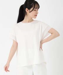 STRAWBERRY-FIELDS | プレミア天竺_チュールコンビカットソー(Tシャツ/カットソー)