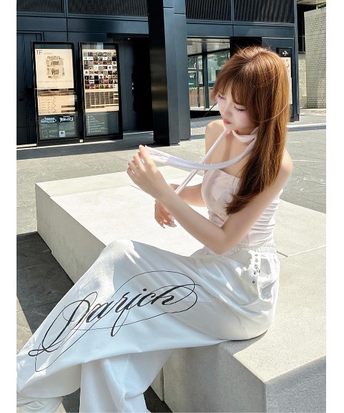 Darich(ダーリッチ)の「Body Scriptスウェットルーズパンツ(スウェットパンツ・レディース・グレー/ピンク/ホワイト・FREE/FS)」の5枚目の写真