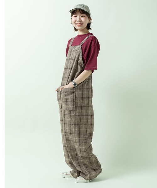 PAR ICI(パーリッシィ)の「コットン/リネン チェック サロペット(その他パンツ・レディース・ダークブラウン系/ブラック系/ブラック系その他・FREE)」の15枚目の写真