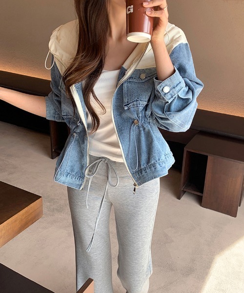 COCOMOMO(ココモモ)の「穿くだけ美脚シルエット ストレッチフレアパンツ ハイウエスト フレアパンツ 美脚 パンツ イージーパンツ ドロスト リラックス(その他パンツ・レディース・ブラック/ライトグレー/ホワイト/ネイビー・S/L/M)」の18枚目の写真