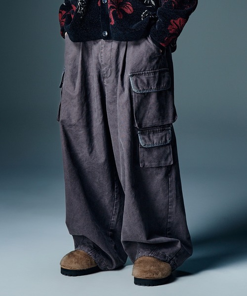 glamb(グラム)の「Fade Asymmetry Cargo Pants / フェイドアシンメトリーカーゴパンツ(カーゴパンツ・メンズ・ブラック/カーキ/チャコール・S/M/L)」の3枚目の写真