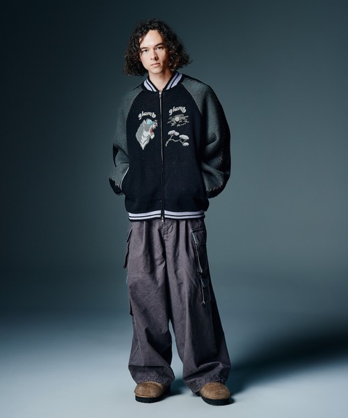 glamb(グラム)の「Fade Asymmetry Cargo Pants / フェイドアシンメトリーカーゴパンツ(カーゴパンツ・メンズ・ブラック/カーキ/チャコール・S/M/L)」の13枚目の写真
